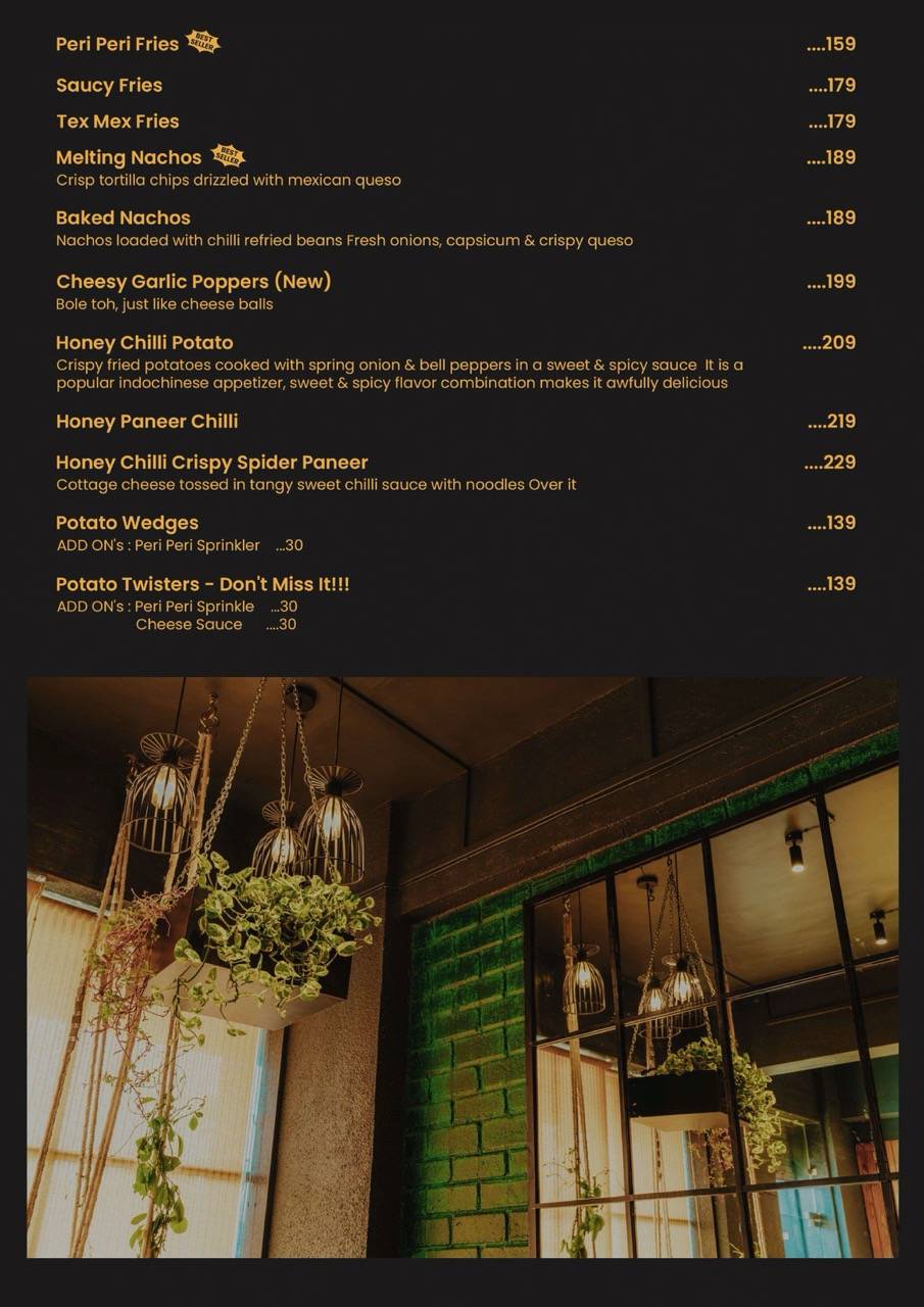 The Roasters menu