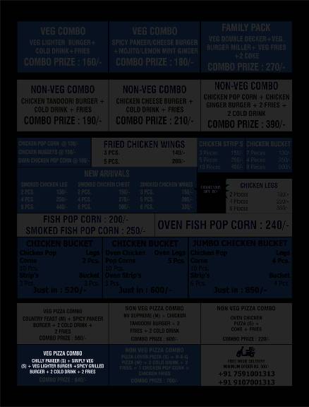 The village oven menu