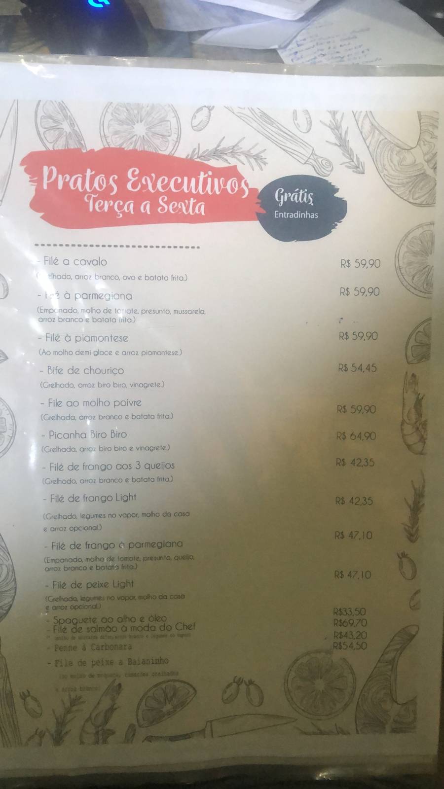 Thiosti Restaurante e Choperia cardápio