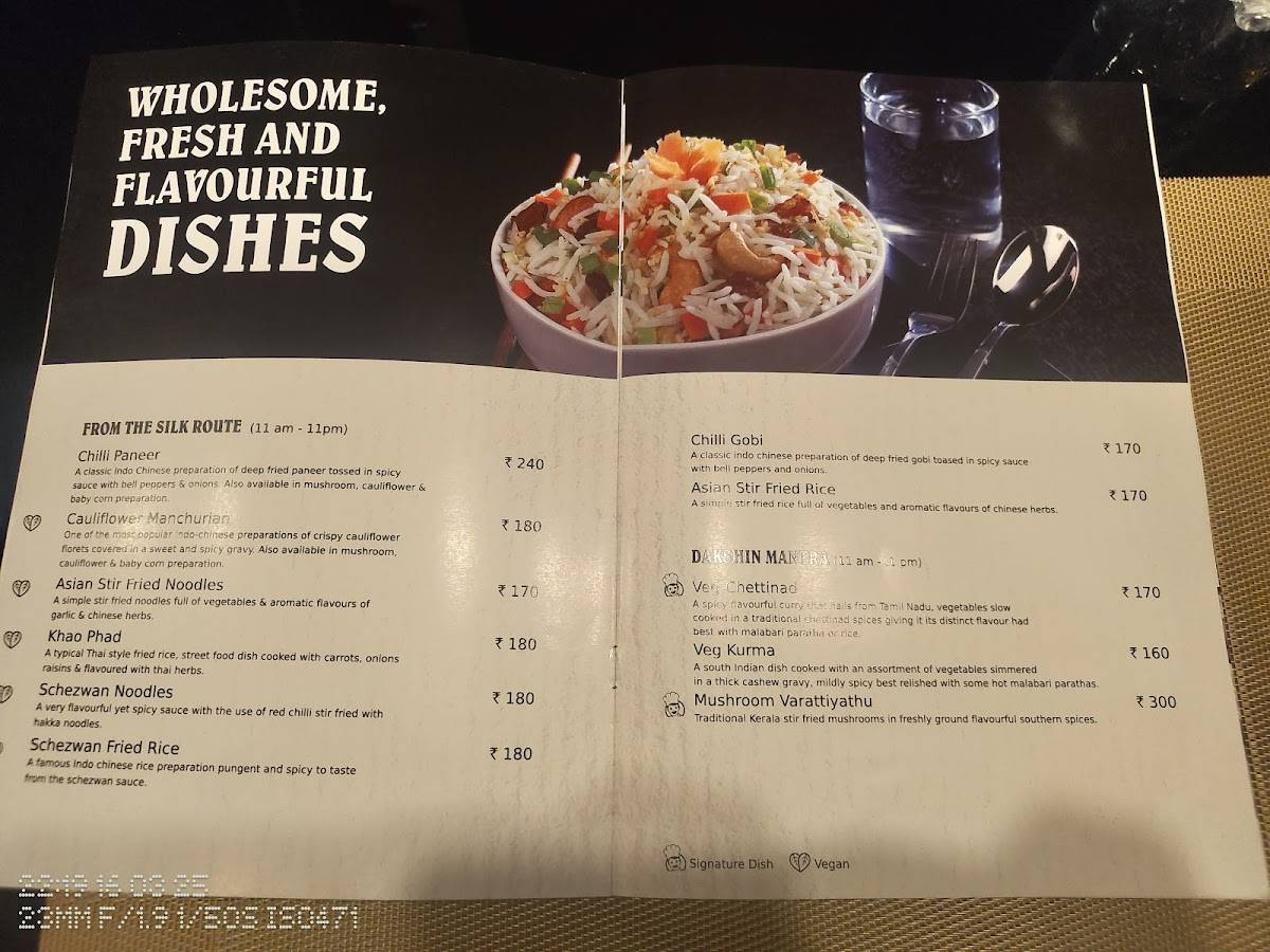 Veg Mantra Restaurant menu