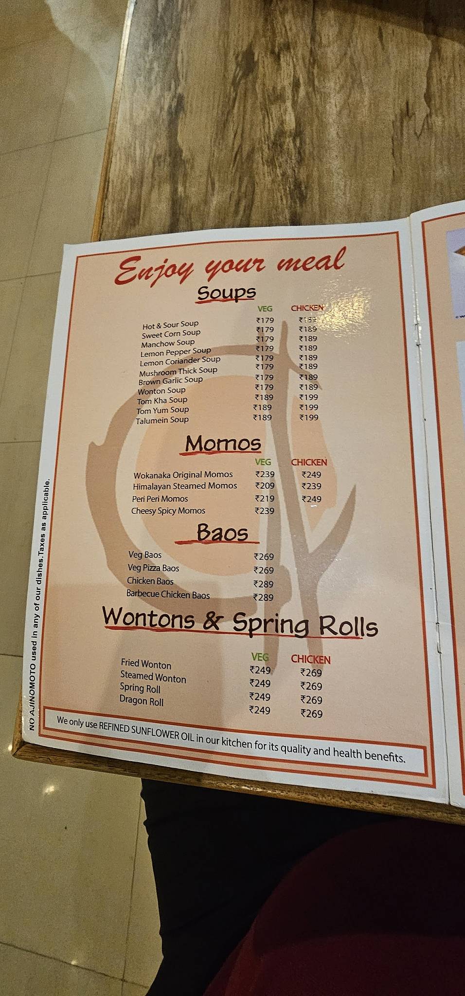 Wokanaka-The Casual Chinese Pitstop menu