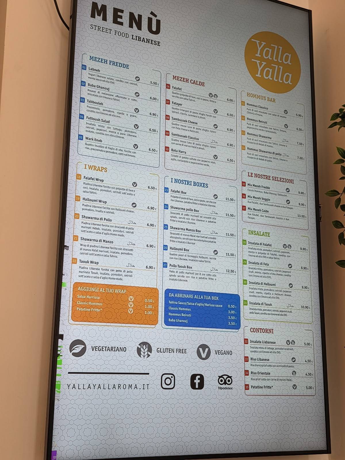 Menu di Yalla Yalla - Lebanese Street Food 