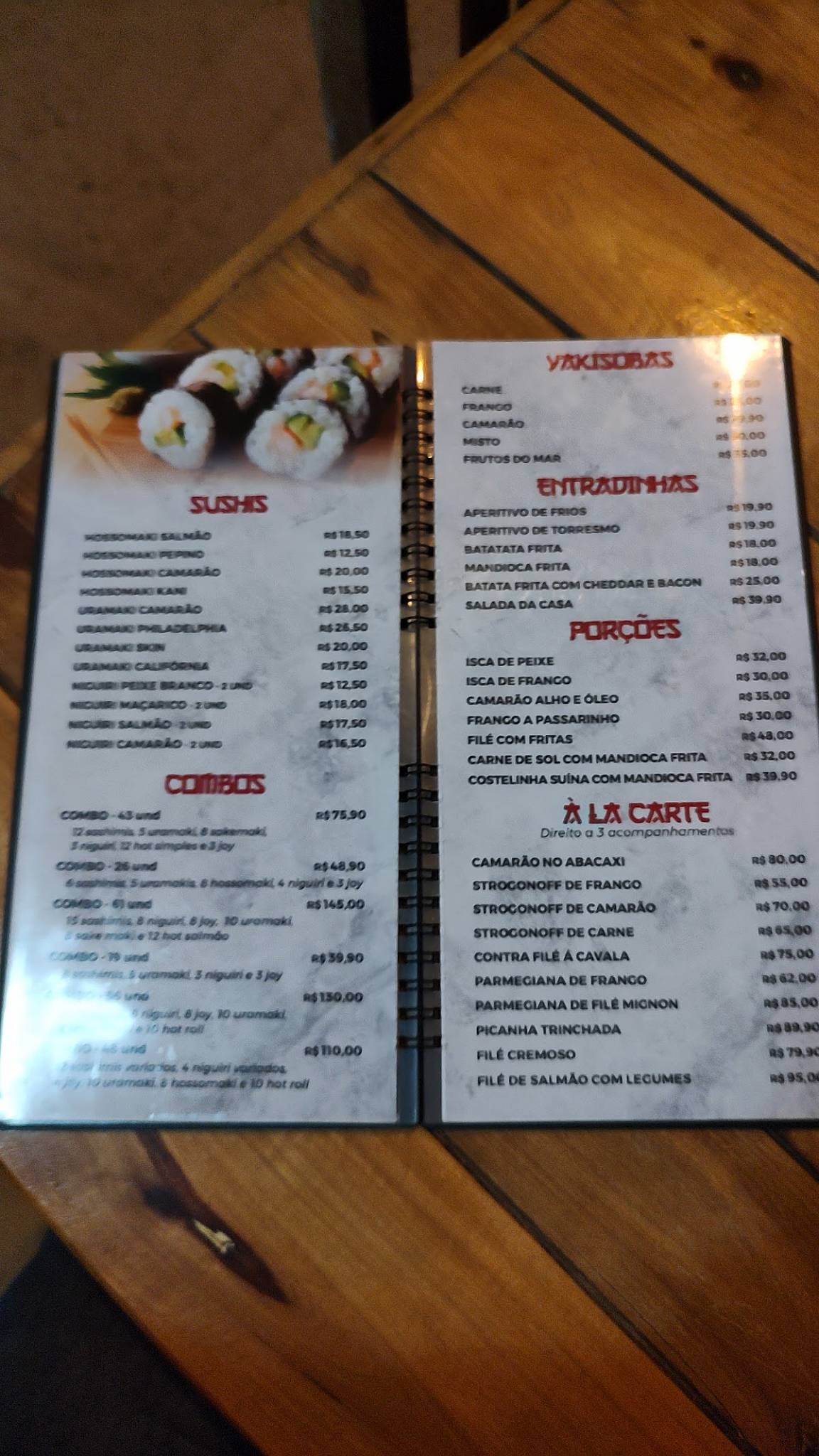 Yamarestaurante cardápio