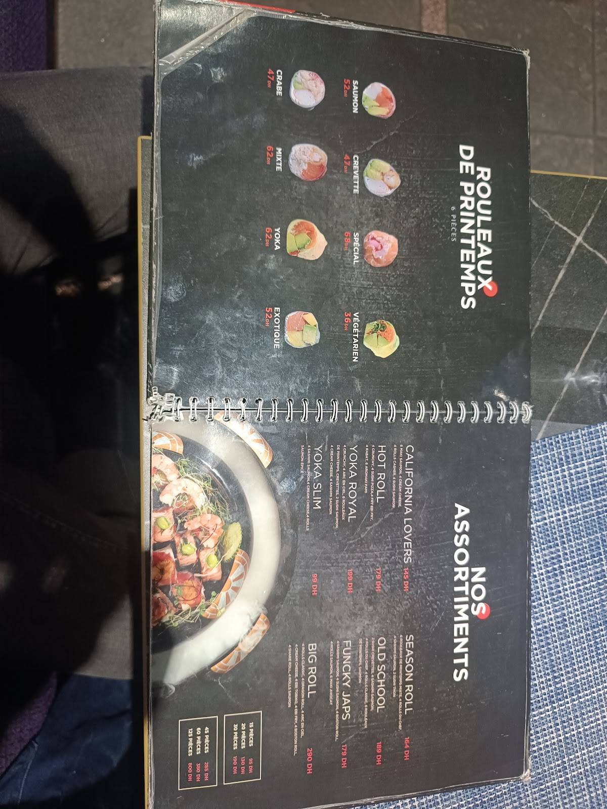 Menu de Yoka Sushi Agdal