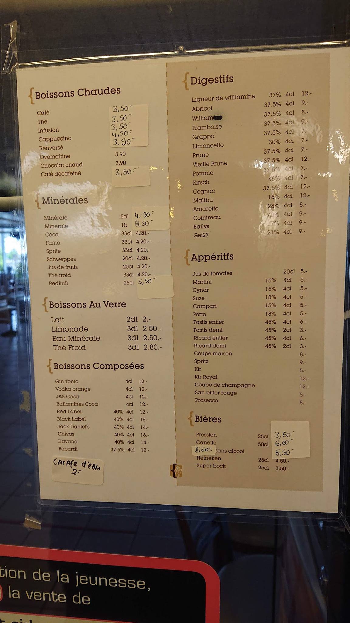 Menu di Restaurant de la Piscine du Lignon 
