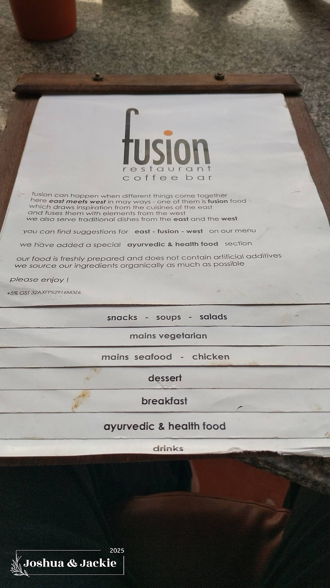 fusion menu