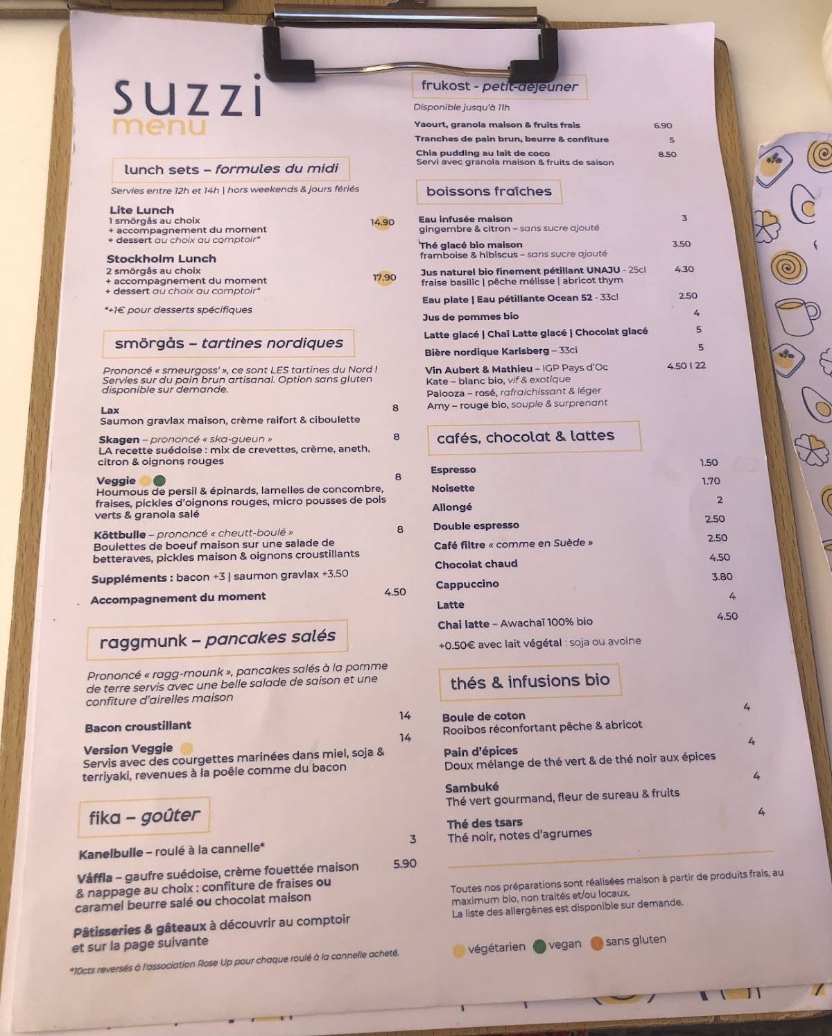 Menu de suzzi