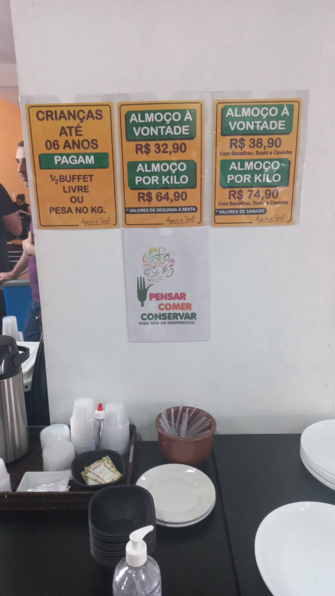 Água E Sal Restaurante cardápio
