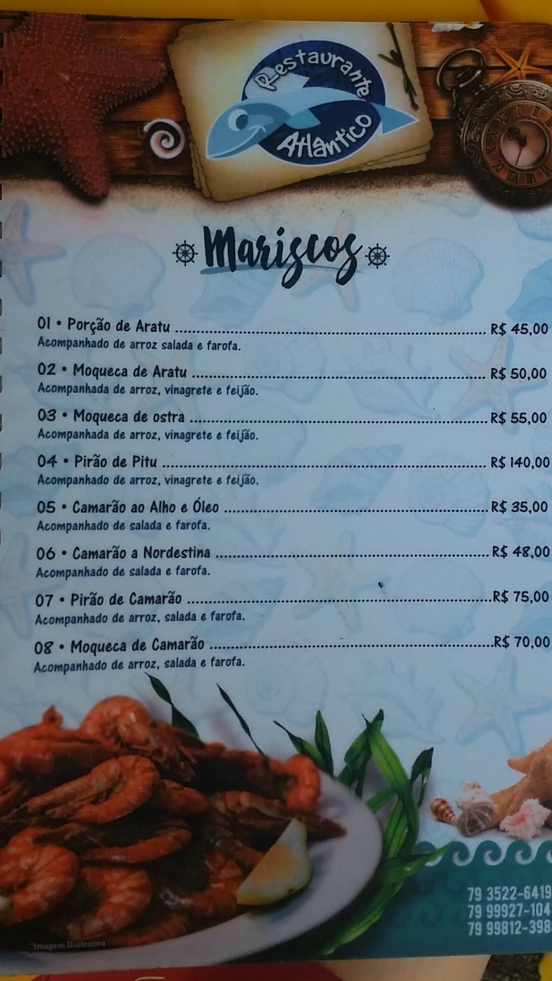Restaurante Atlântico cardápio
