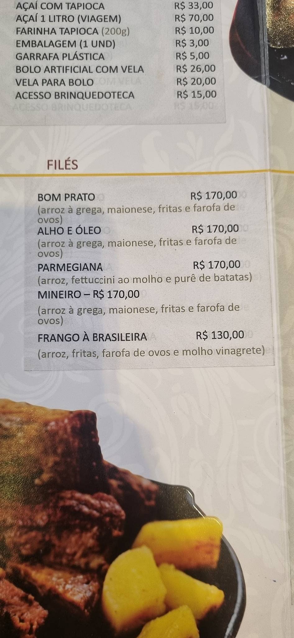 Bom Prato cardápio