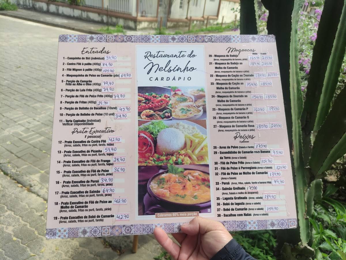 Restaurante Cabana do Nelsinho cardápio