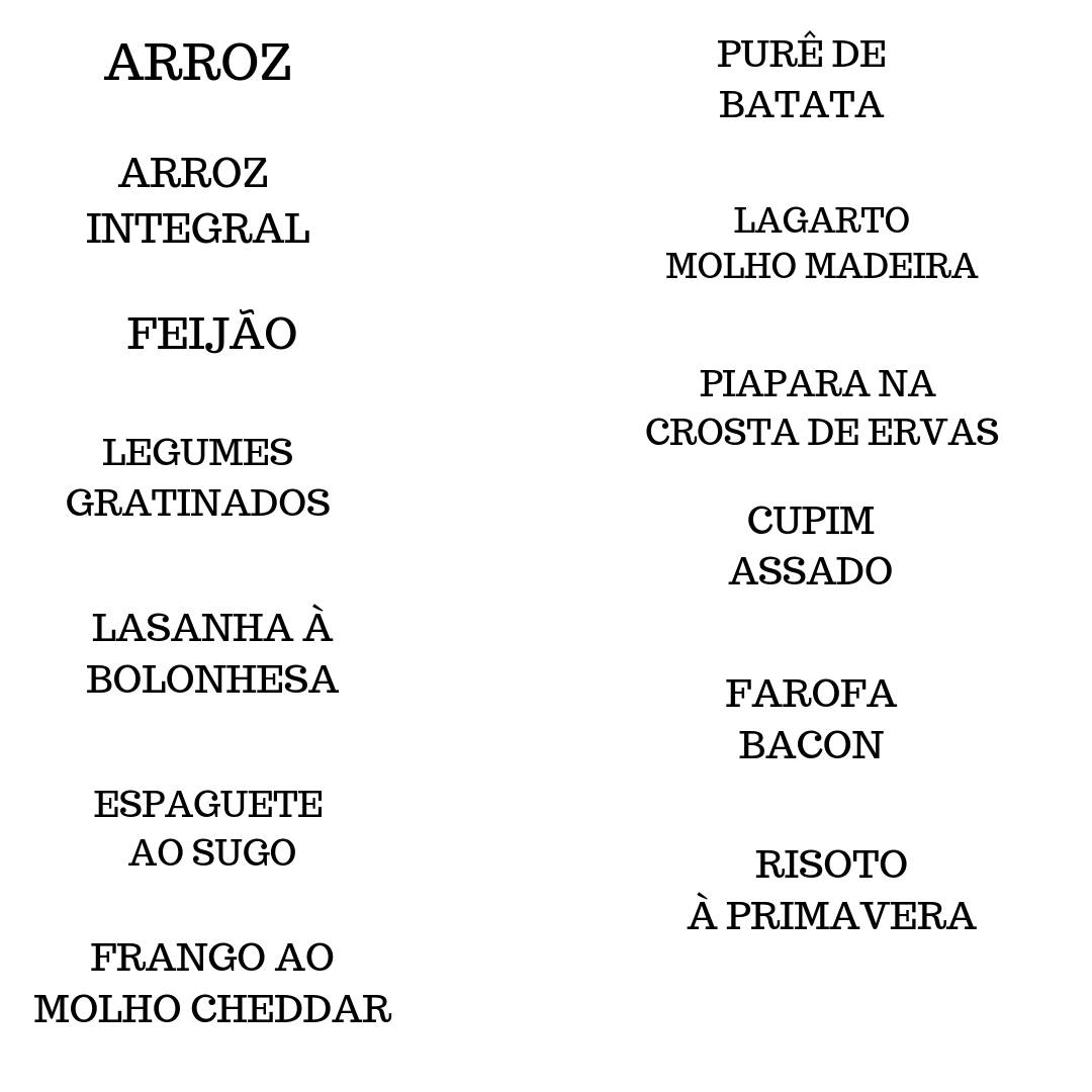 Casarao Da XV cardápio