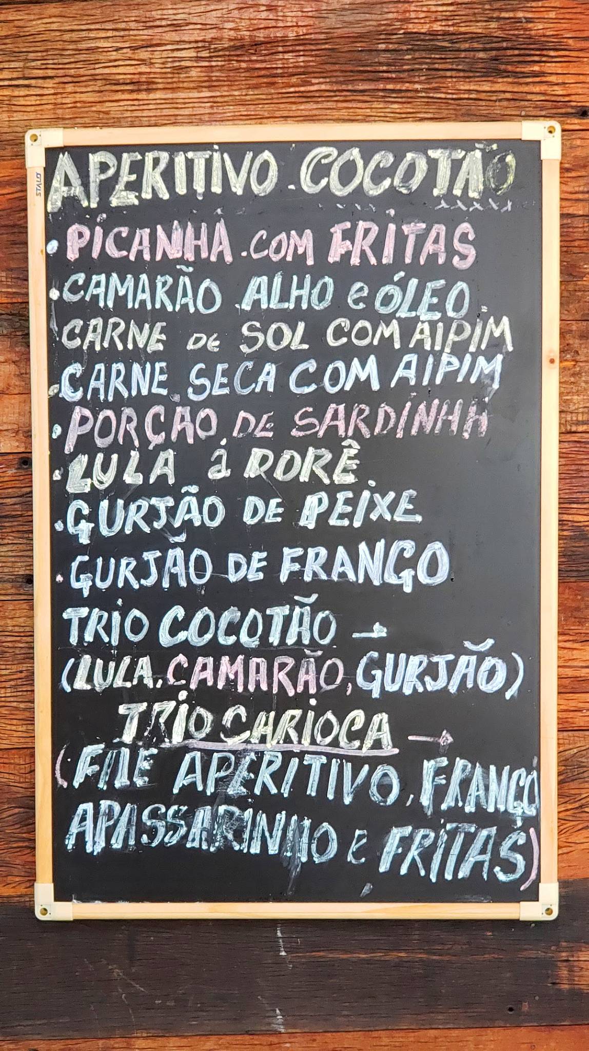 Restaurante Cocotão cardápio