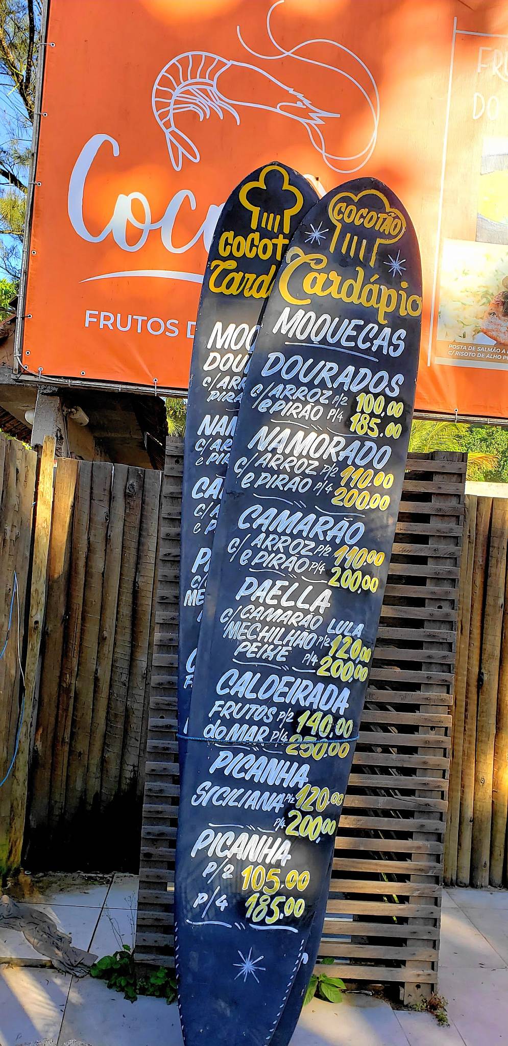 Restaurante Cocotão cardápio