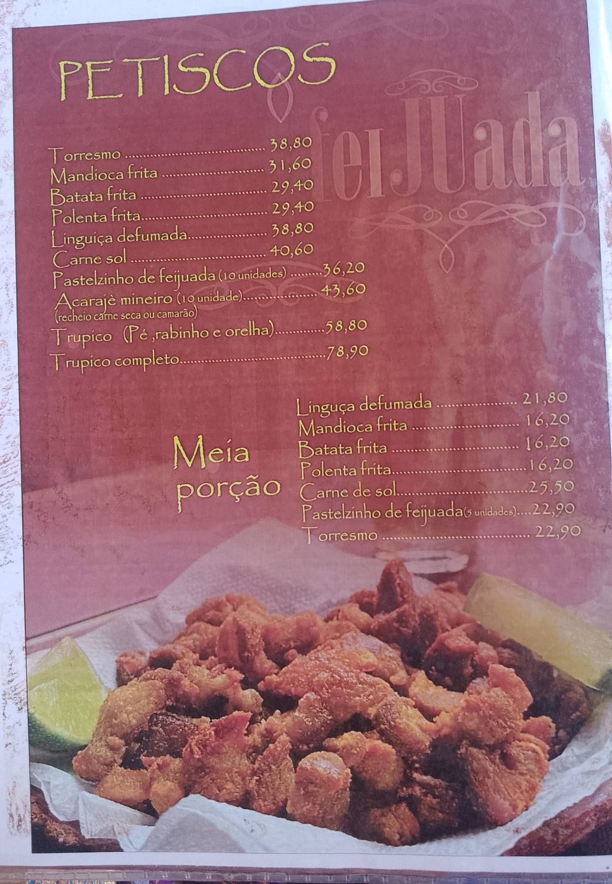 Restaurante Feijuada cardápio