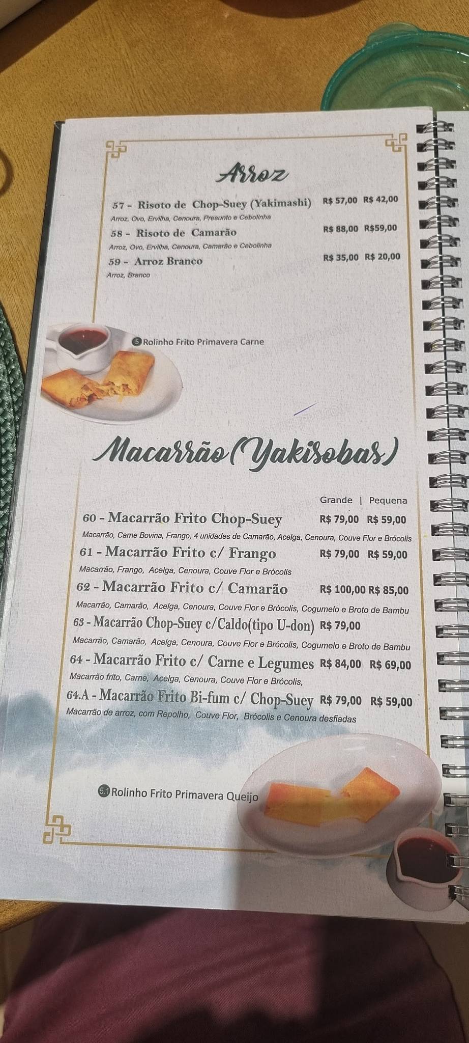 Restaurante Kin Kon cardápio