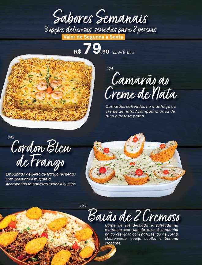 Potiguar Unidade Uberlândia cardápio