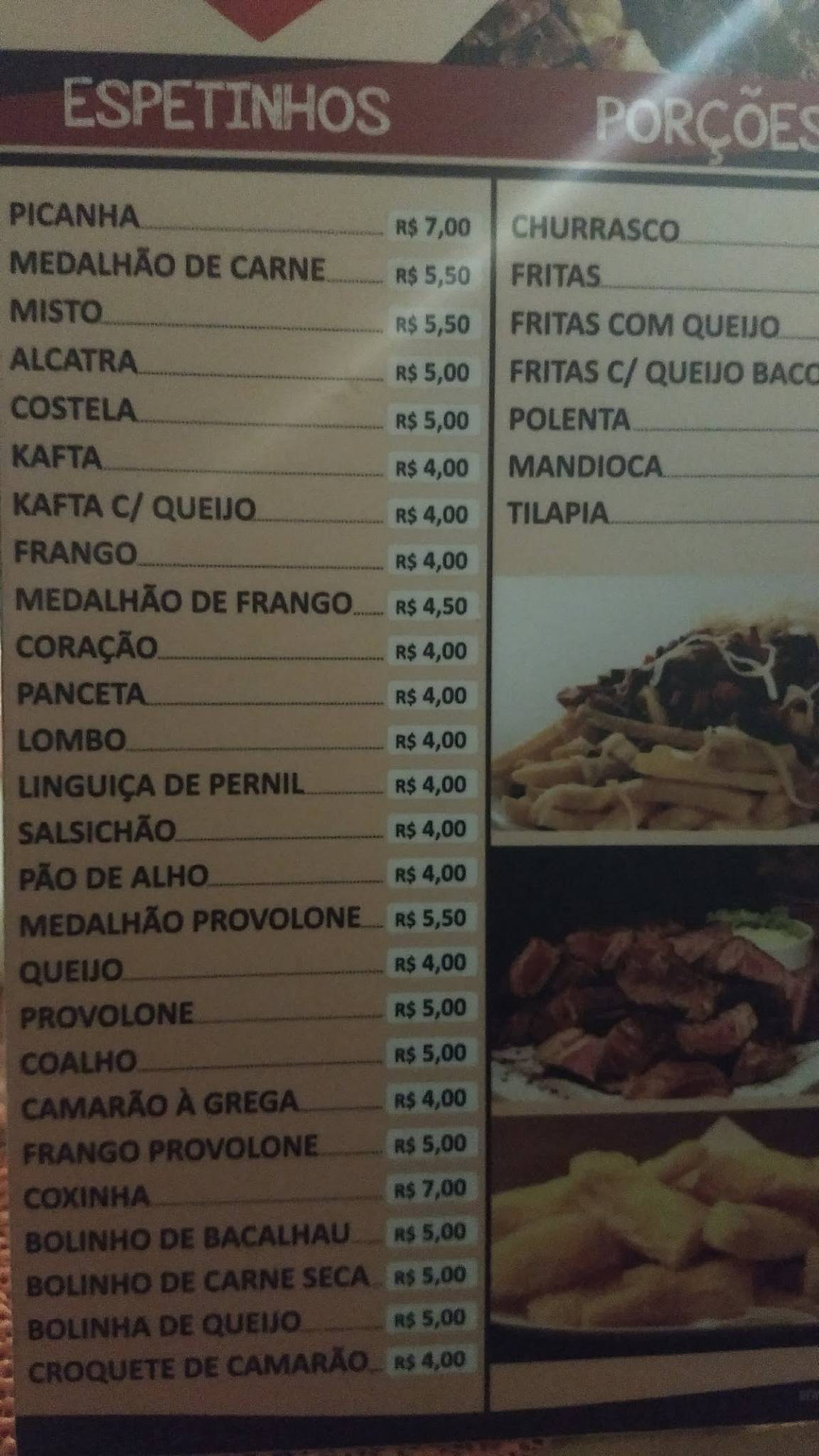 Restaurante Santa Gula cardápio