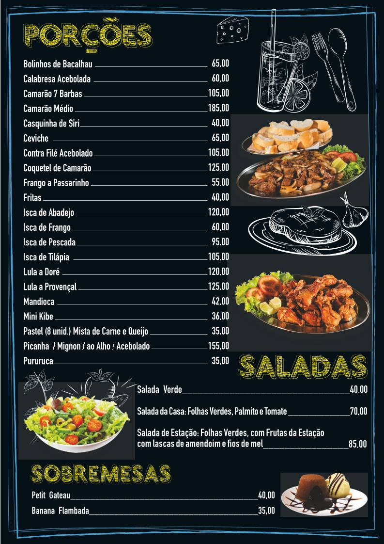 Restaurante Sun Juca cardápio