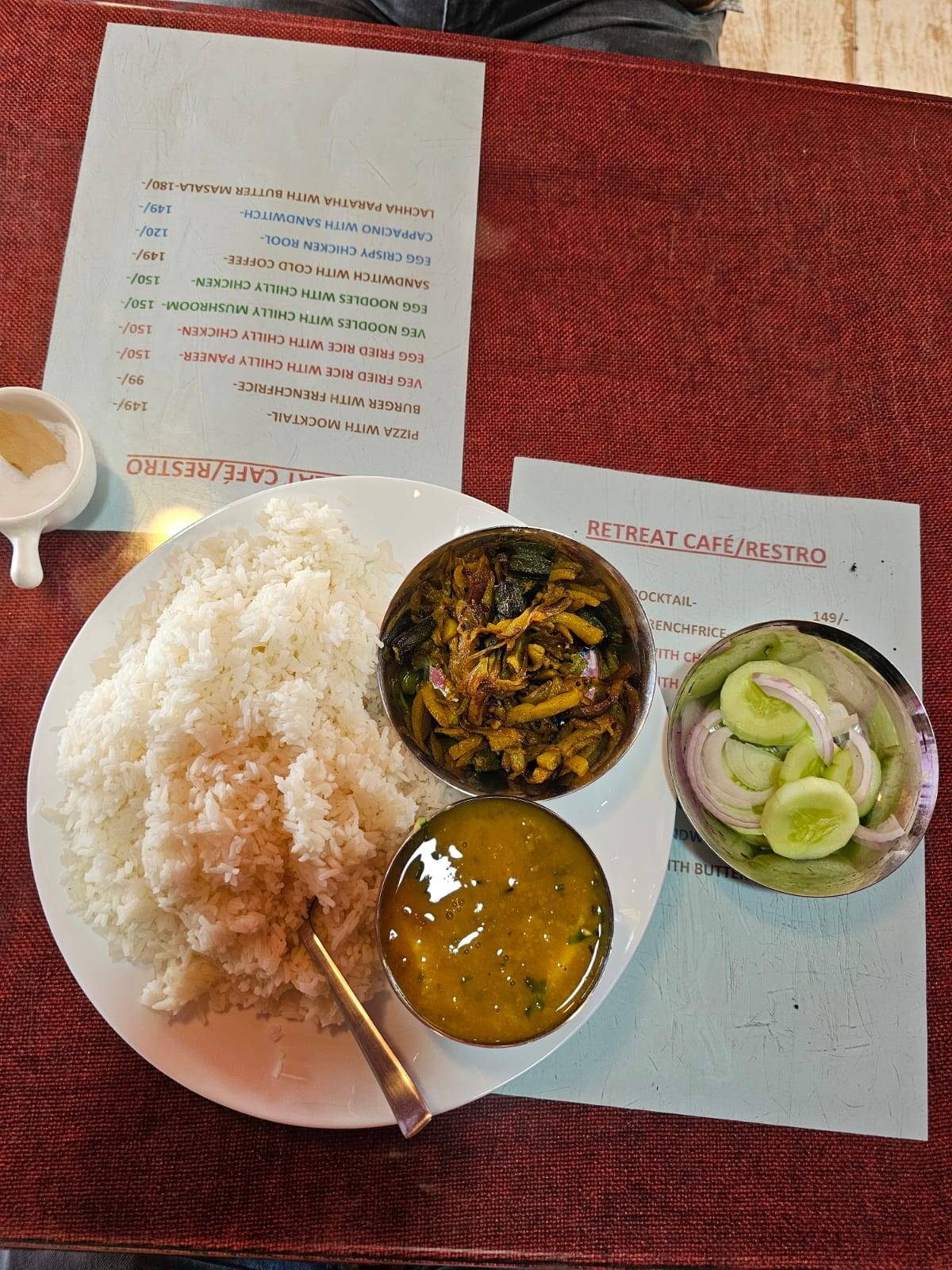 Retreat - Café and Restro menu