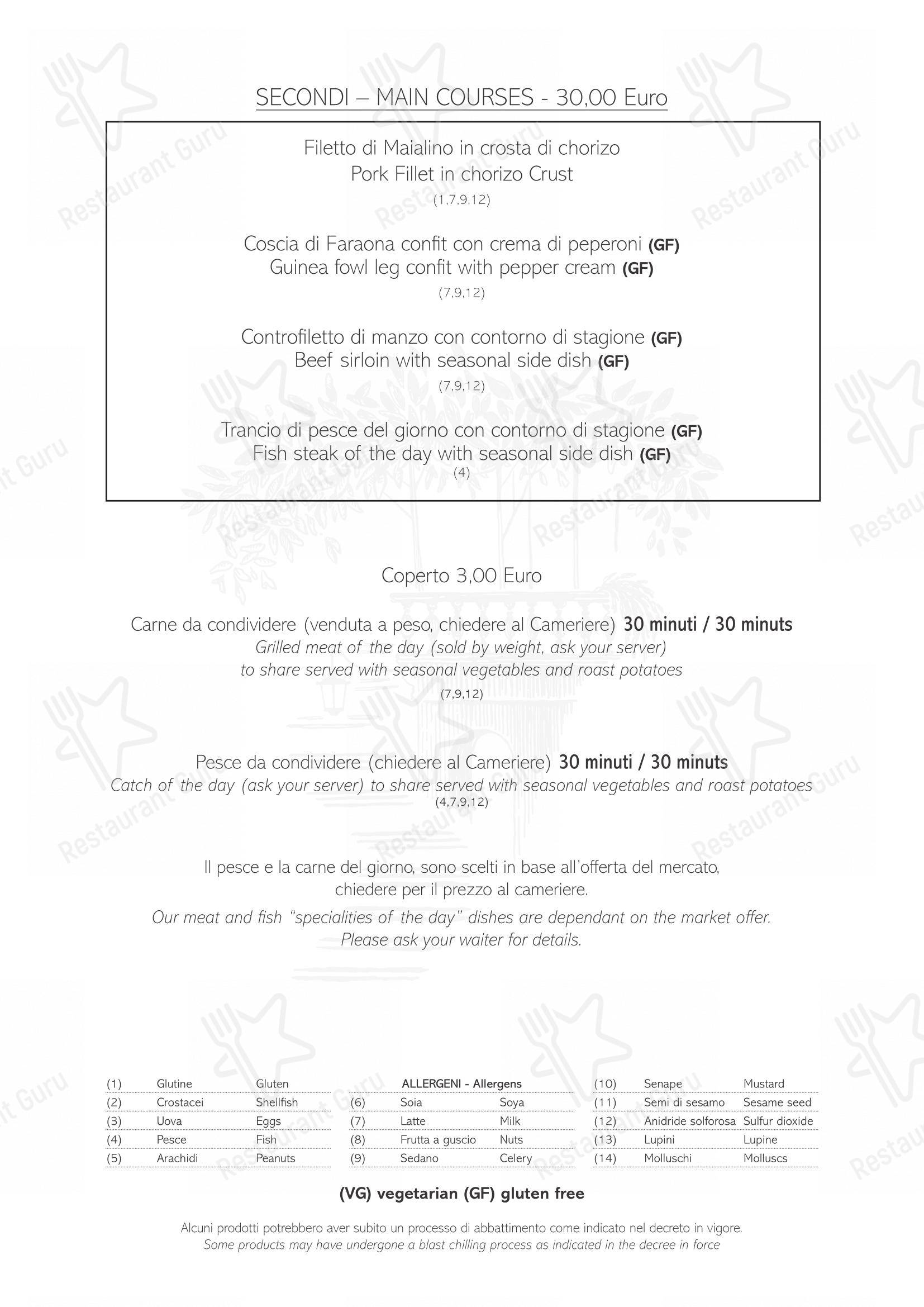 菜单 per Ristorante Bilacus in Bellagio