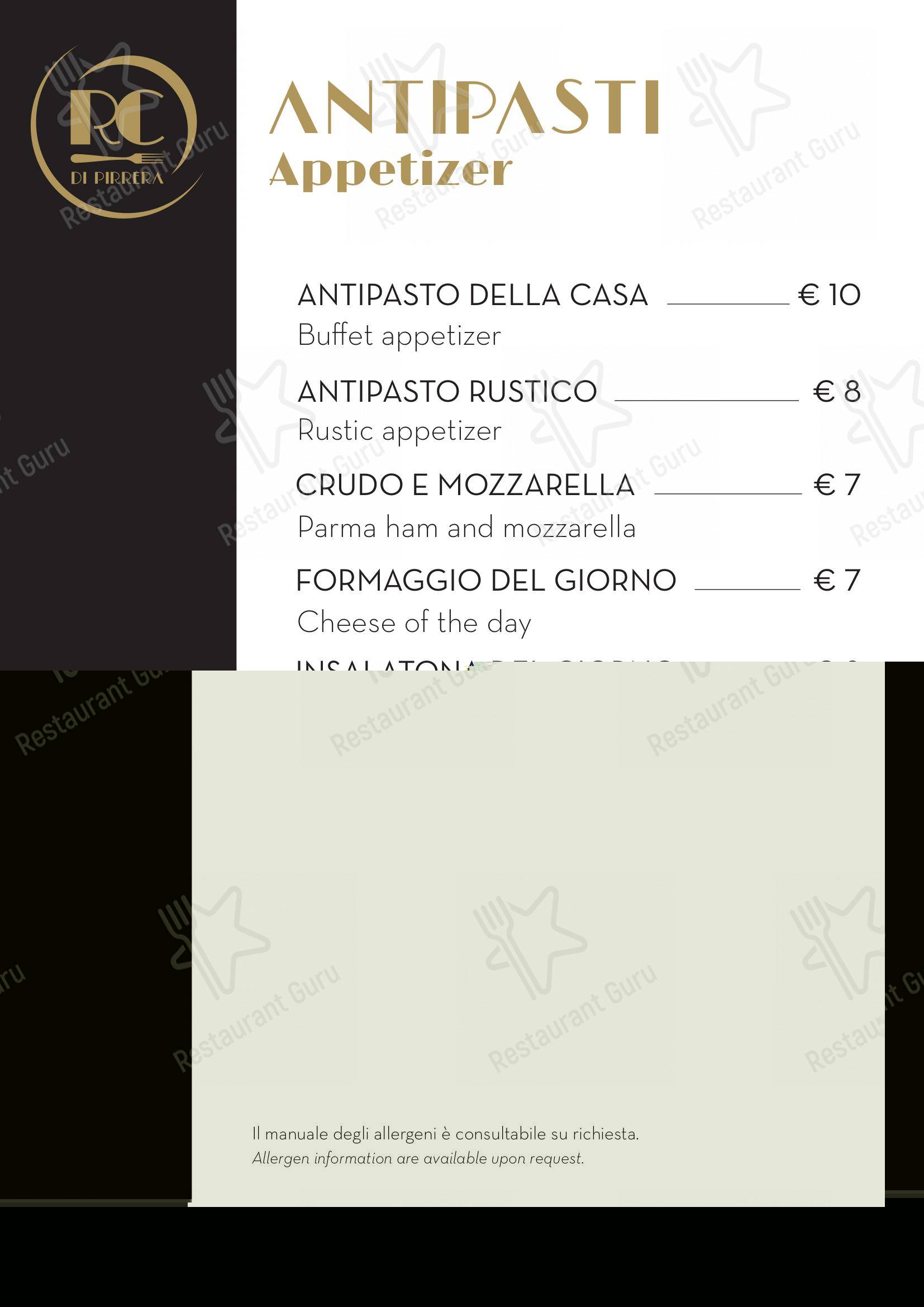 Menu di Ristorante Centrale - Menu
