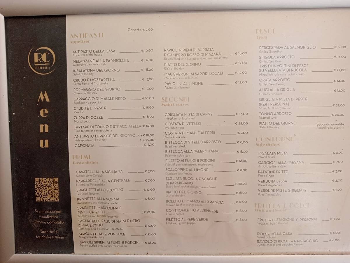 Menu di Ristorante Centrale 