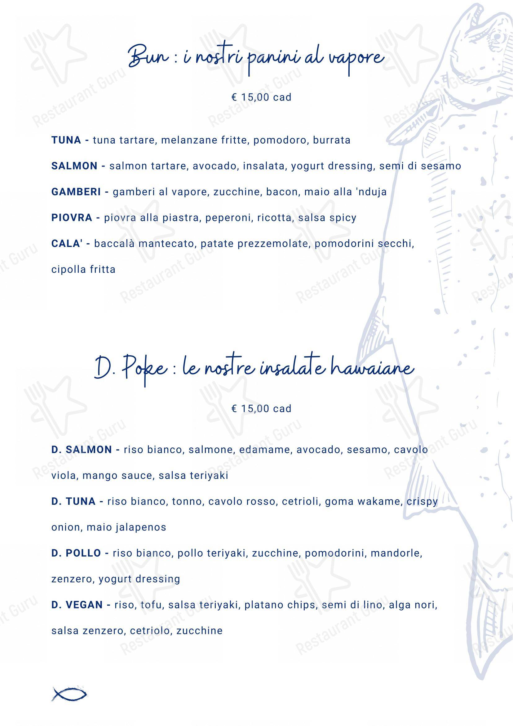 D-light Bistrot in Vimercate - Menu bar