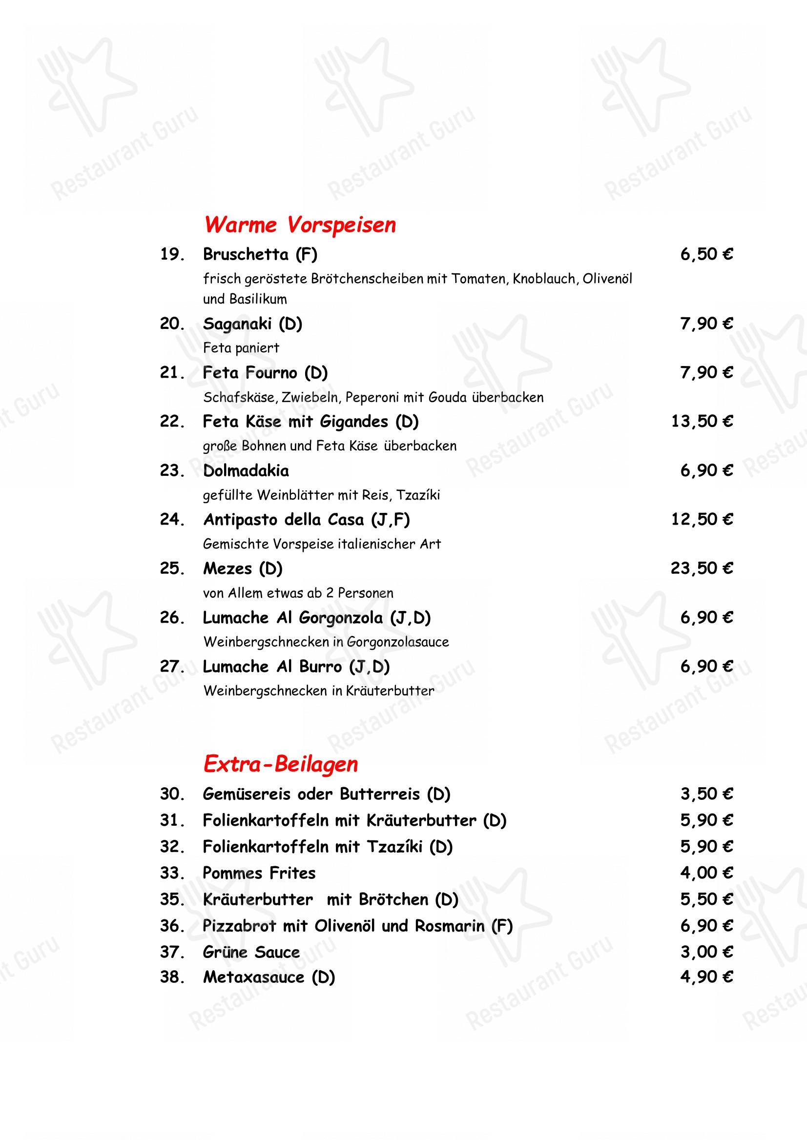 Ristorante Firenze dans Ritterhude - Menu bar
