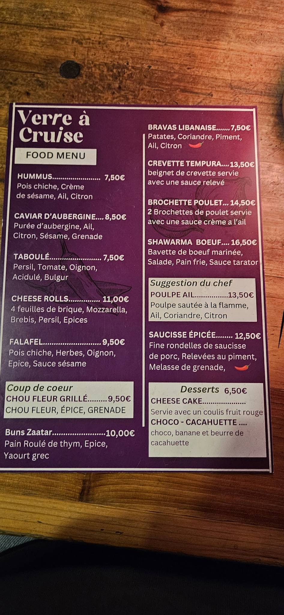 Menu di Ristorante Guinceri 