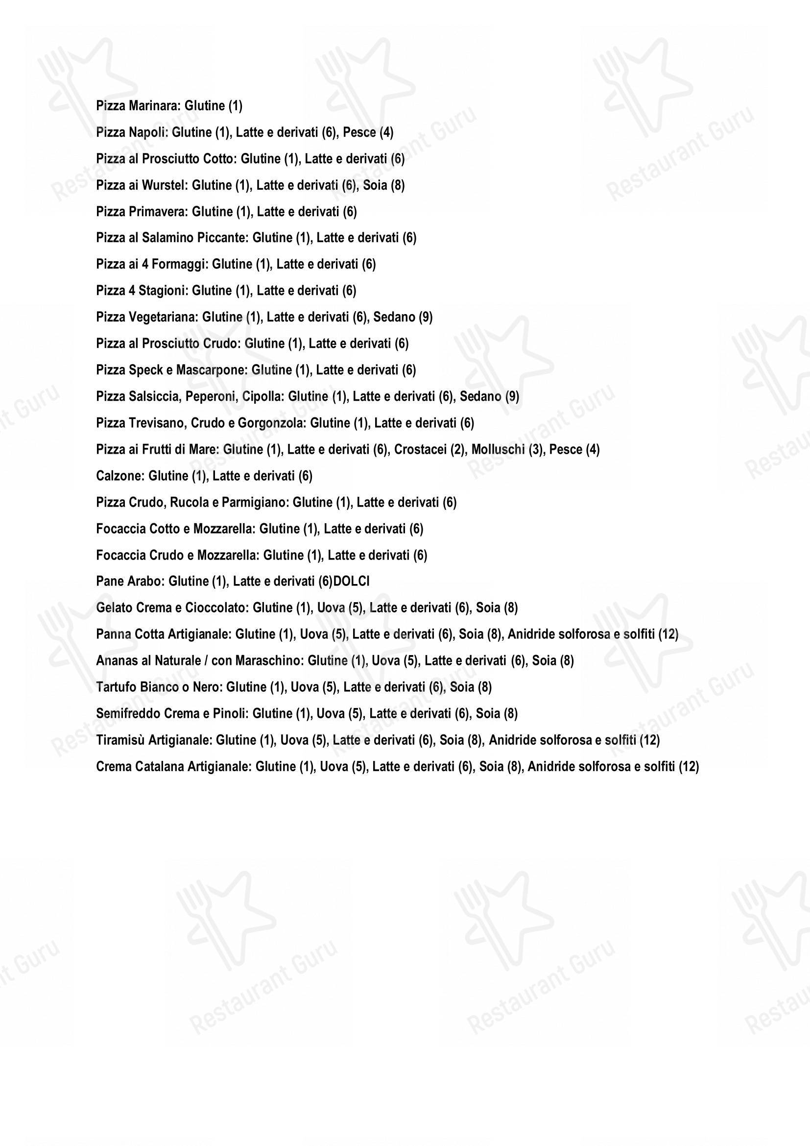 Ristorante La Conchiglia in Lido di Camaiore - Menu bar