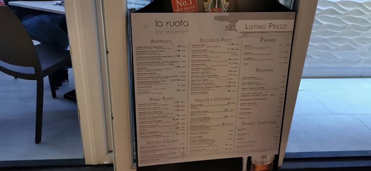 Menu di Ristorante La Ruota 