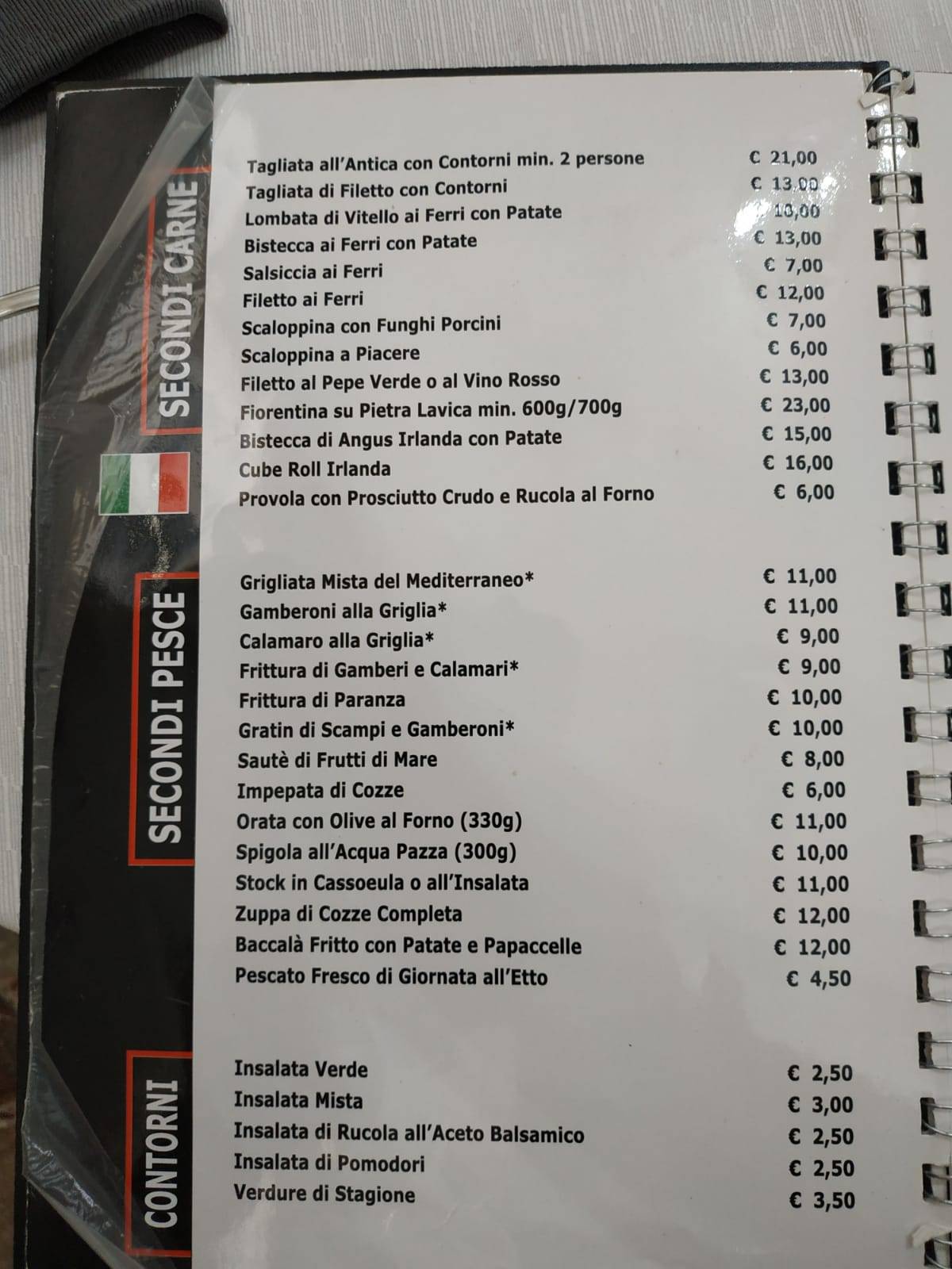Menu di La Tagliata 