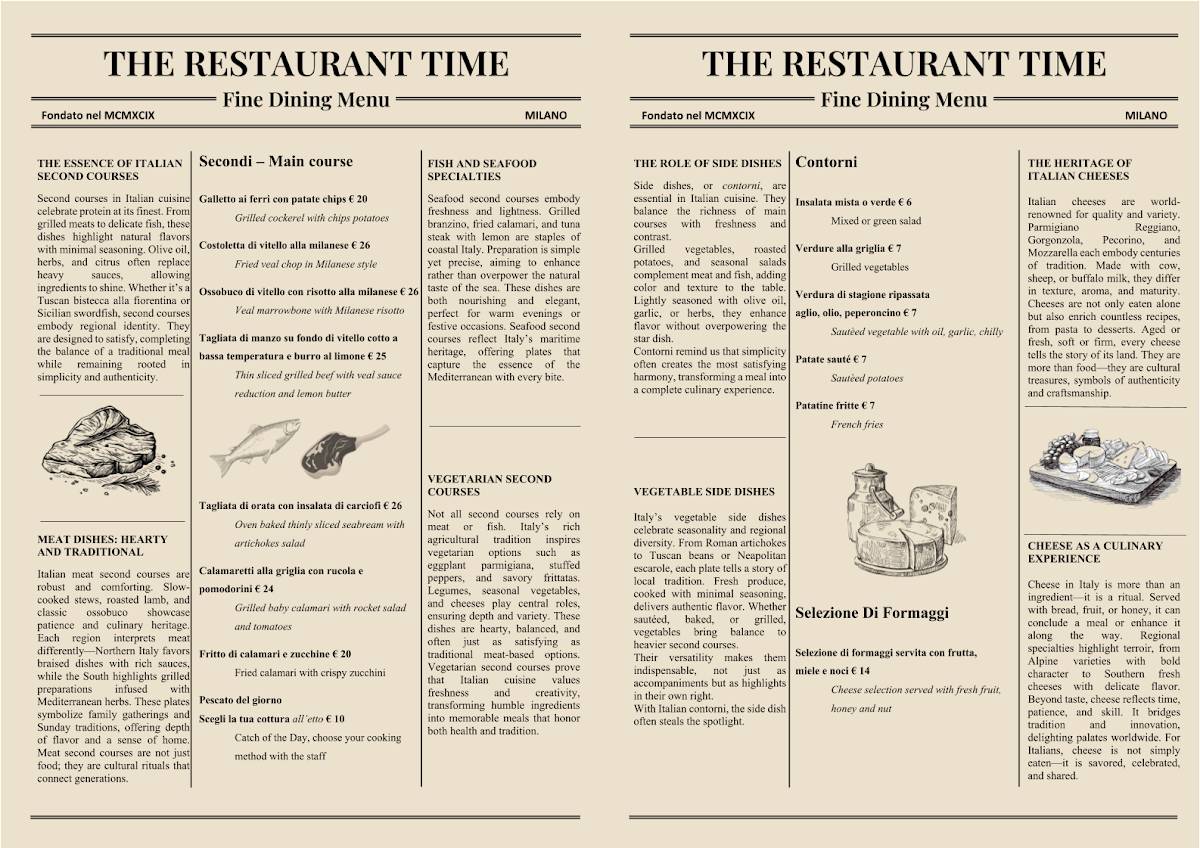Menu di Ristorante Limone 