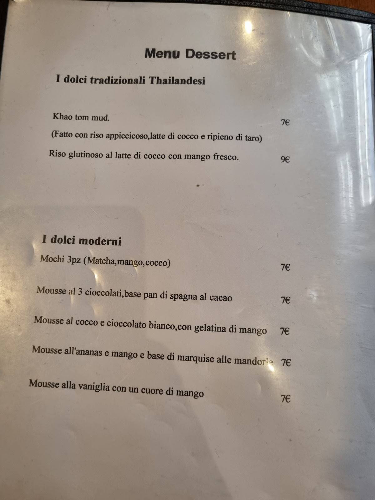 Menu di Ristorante Mò 