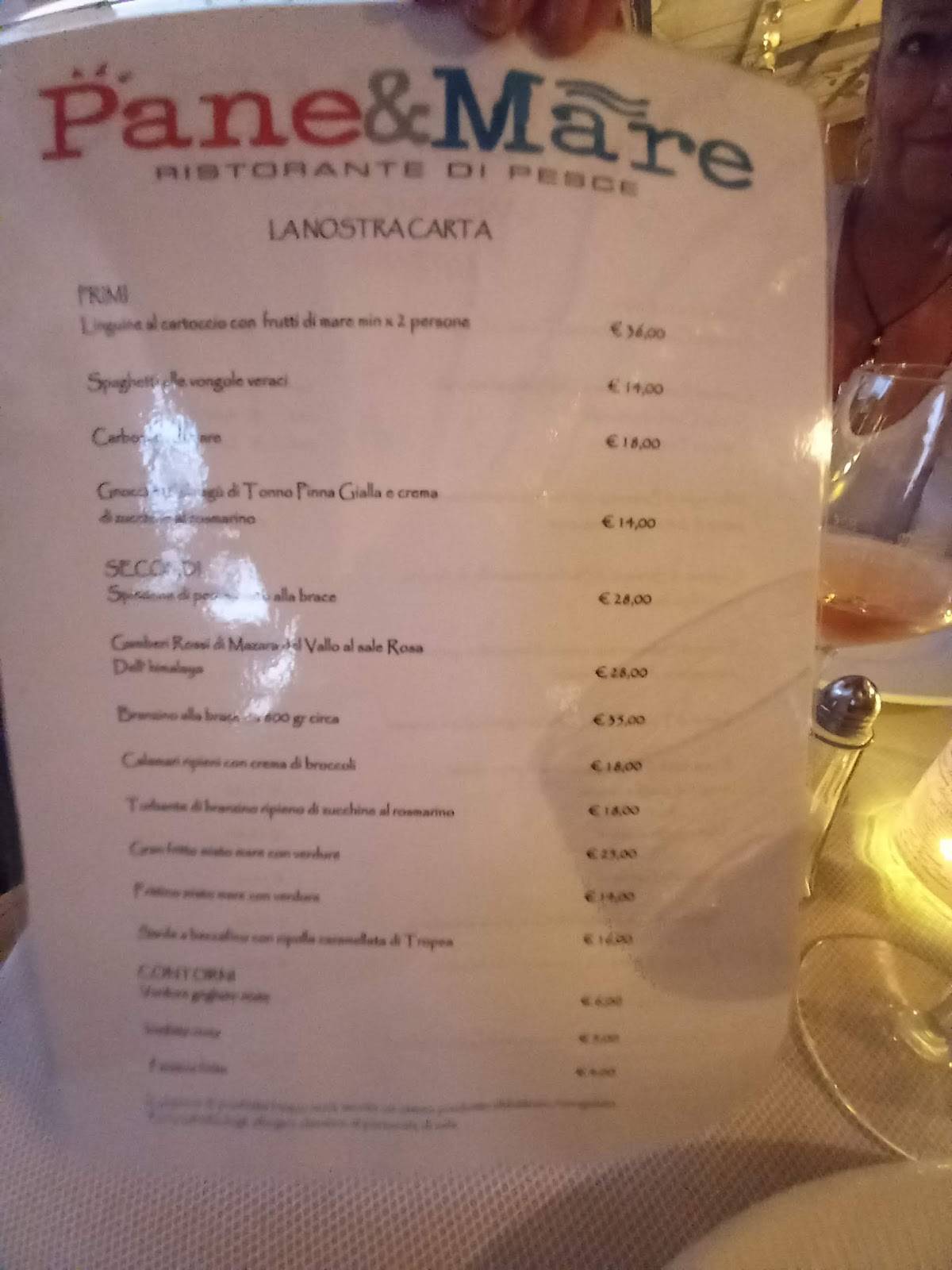 Menu di Ristorante Pane e Mare 