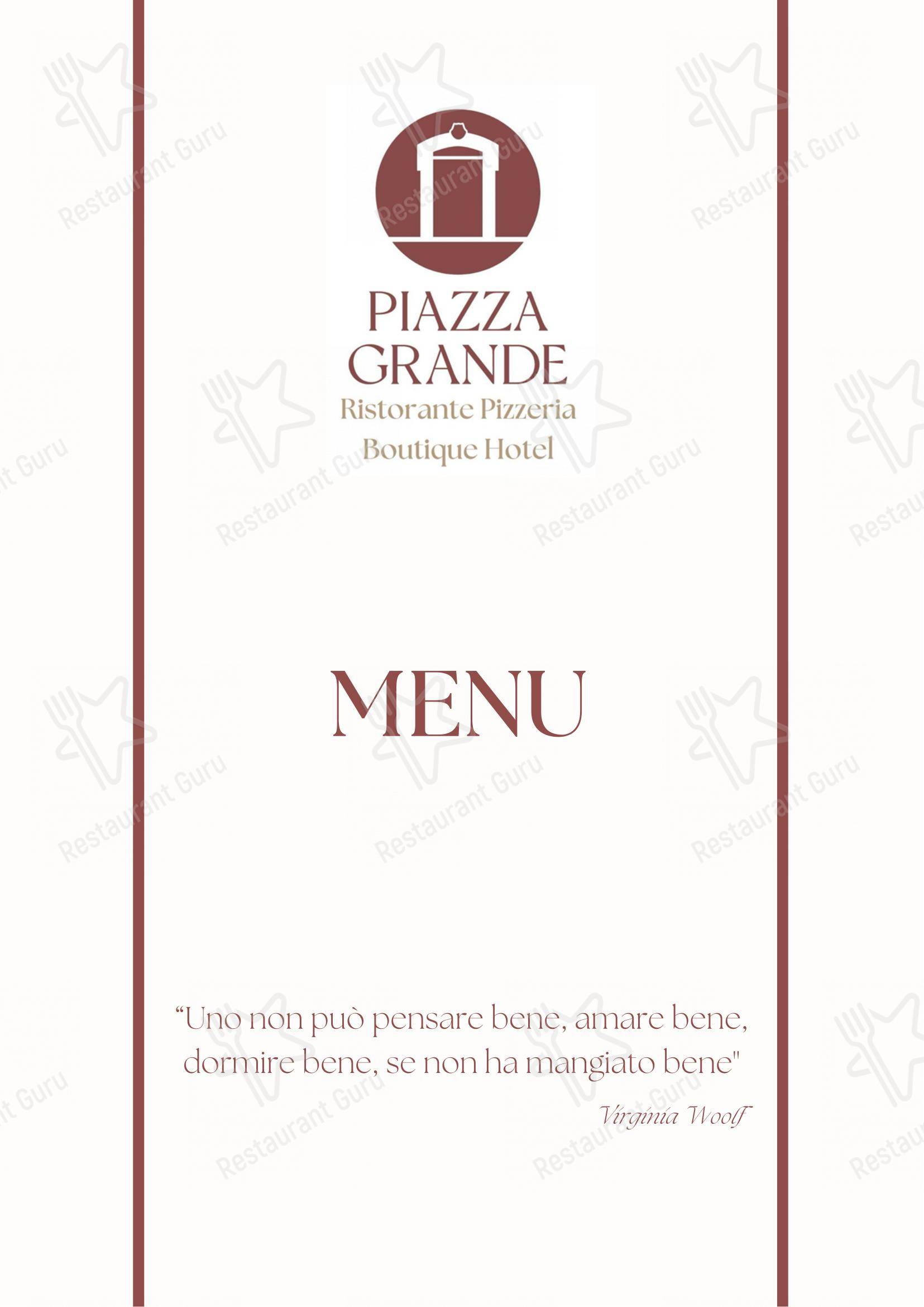 Menu per Ristorante Piazza Grande ristorante