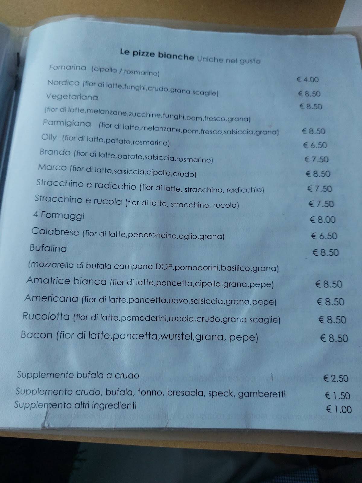 Menu di Ristorante Al Casolare 