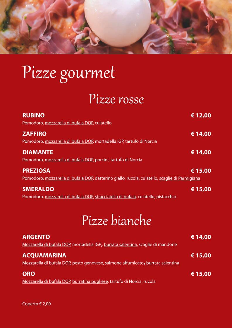 Menu di Ristorante da Cesare 