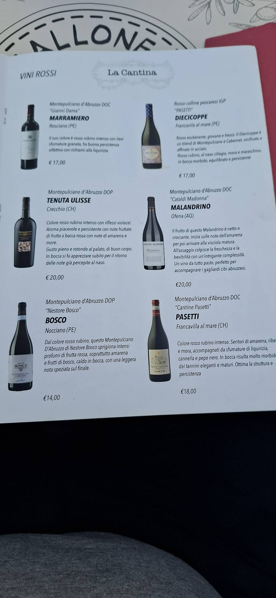 Menu di Ristorante Pizzeria Gallonero 