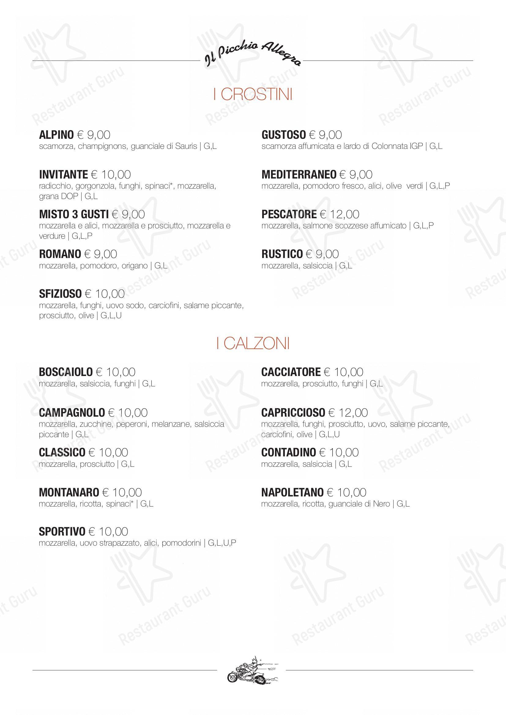 Menu per Ristorante Pizzeria 