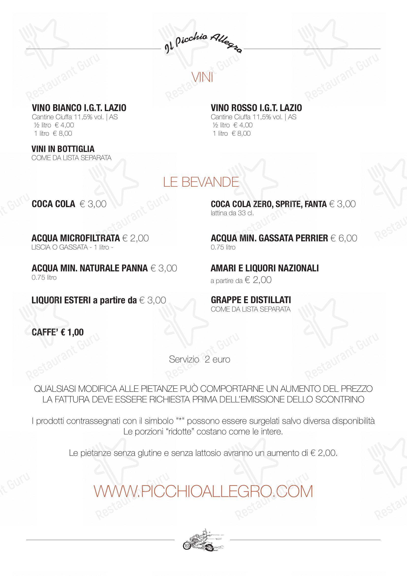 Menu di Ristorante Pizzeria 