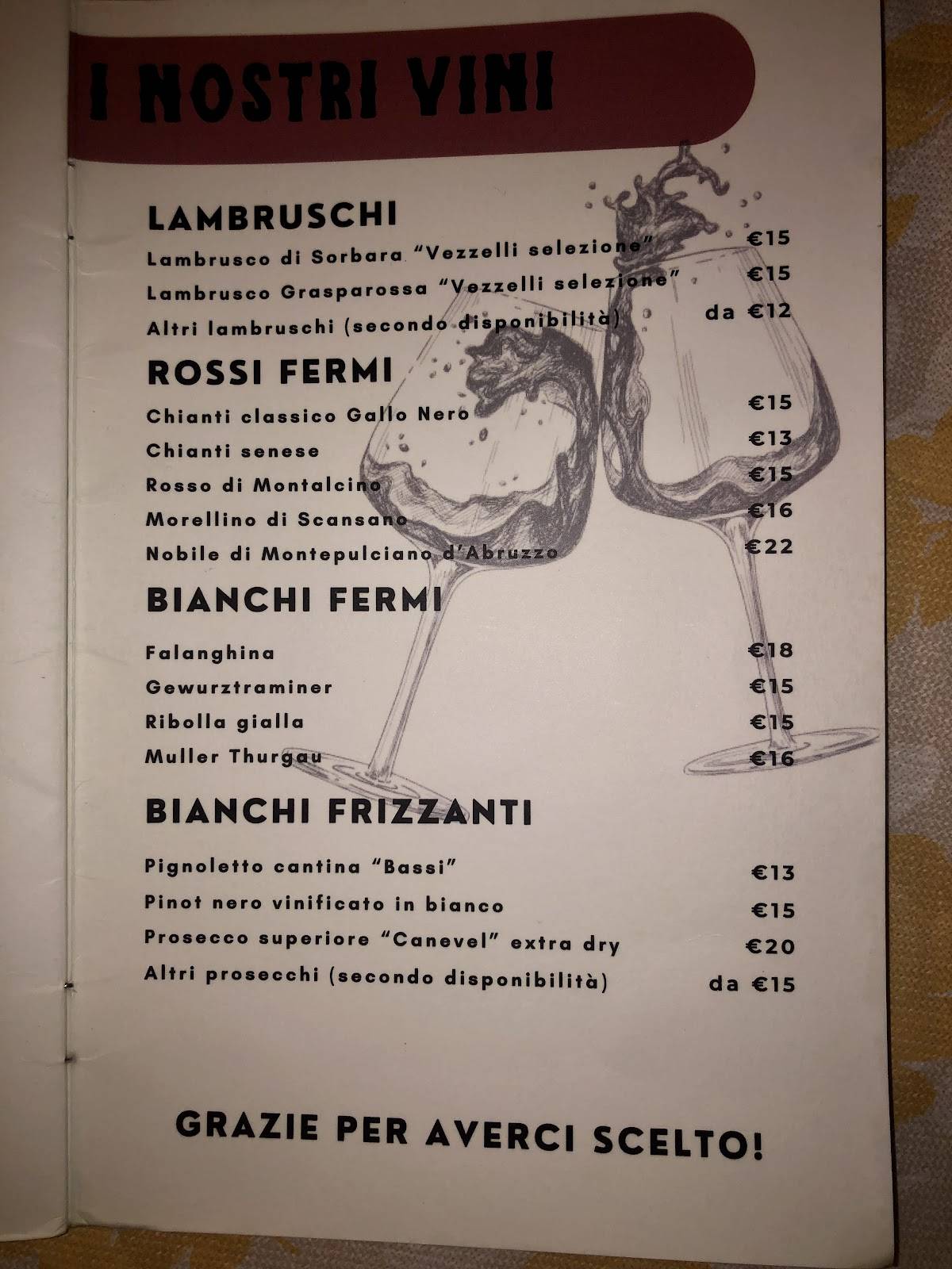Menu di Ristotante Pizzeria La Capannina 