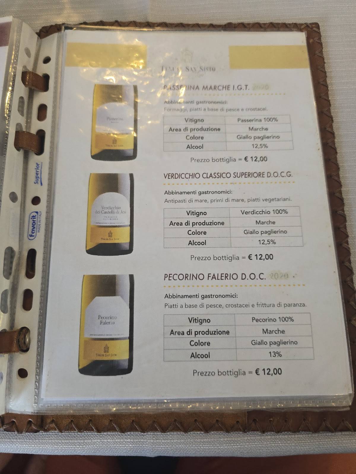 Menu di Ristorante Pizzeria Paradiso 