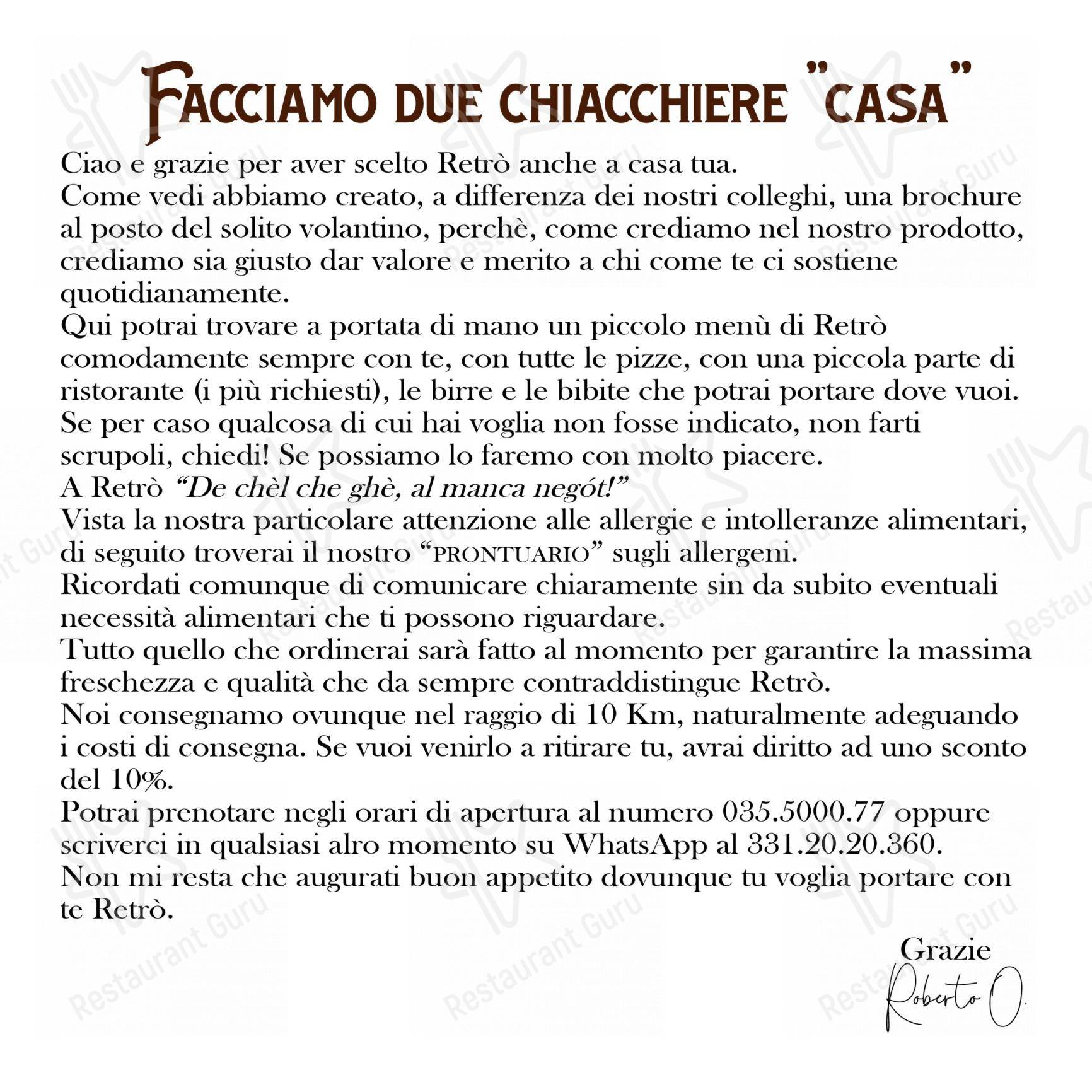 Menu di Retrò - Menu bar