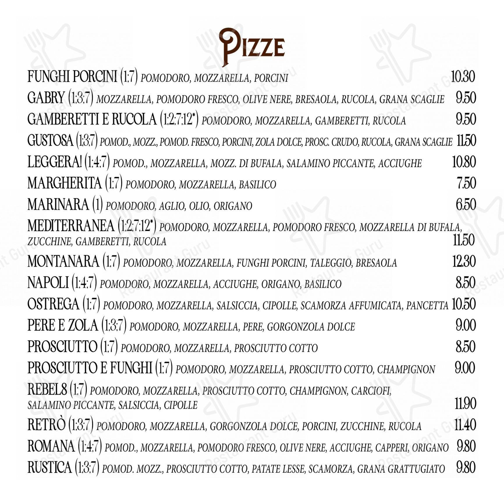 Retrò in Osio Sopra - Menu bar