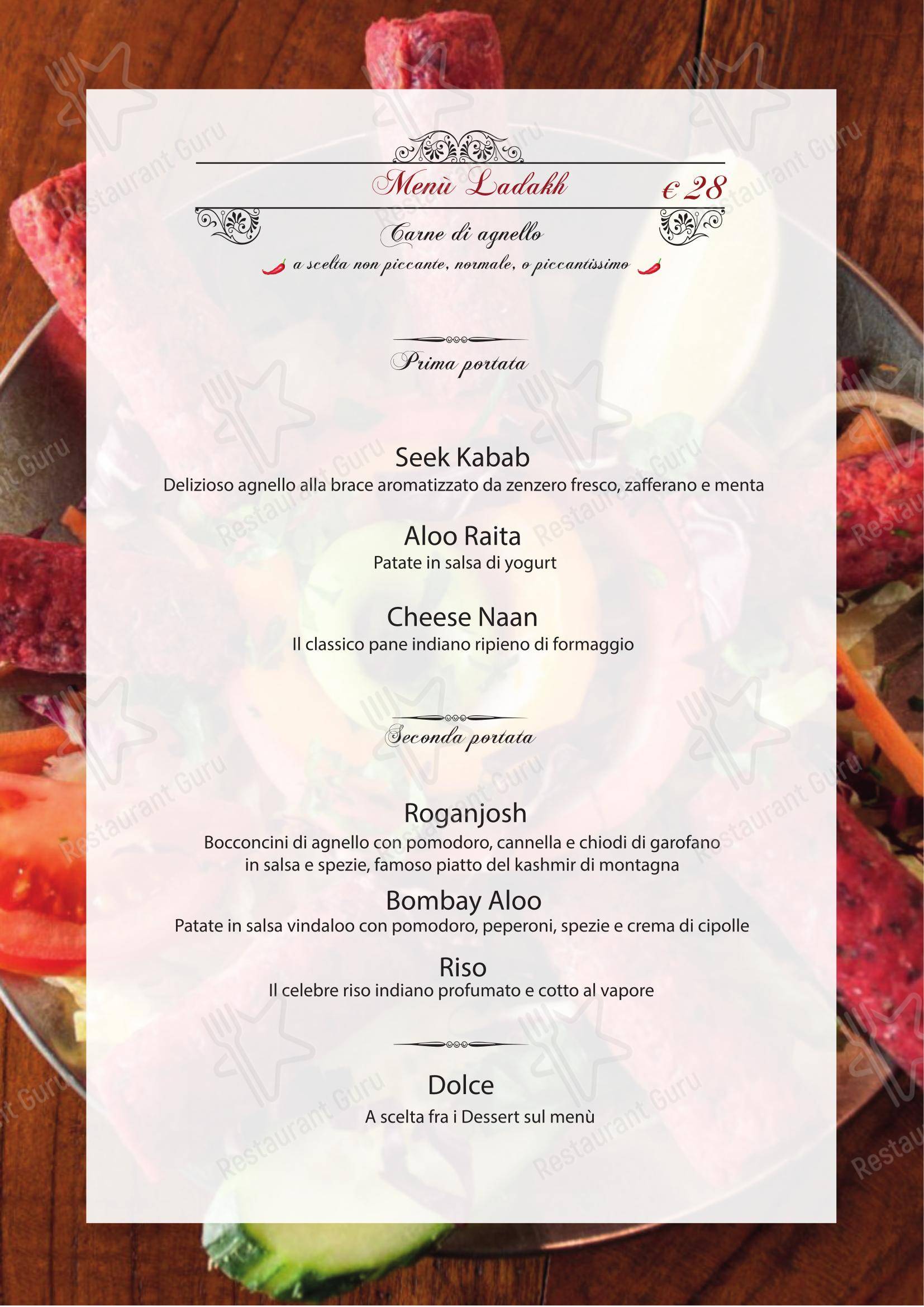 Ristorante Shri Ganesh in Torino - Menu bar