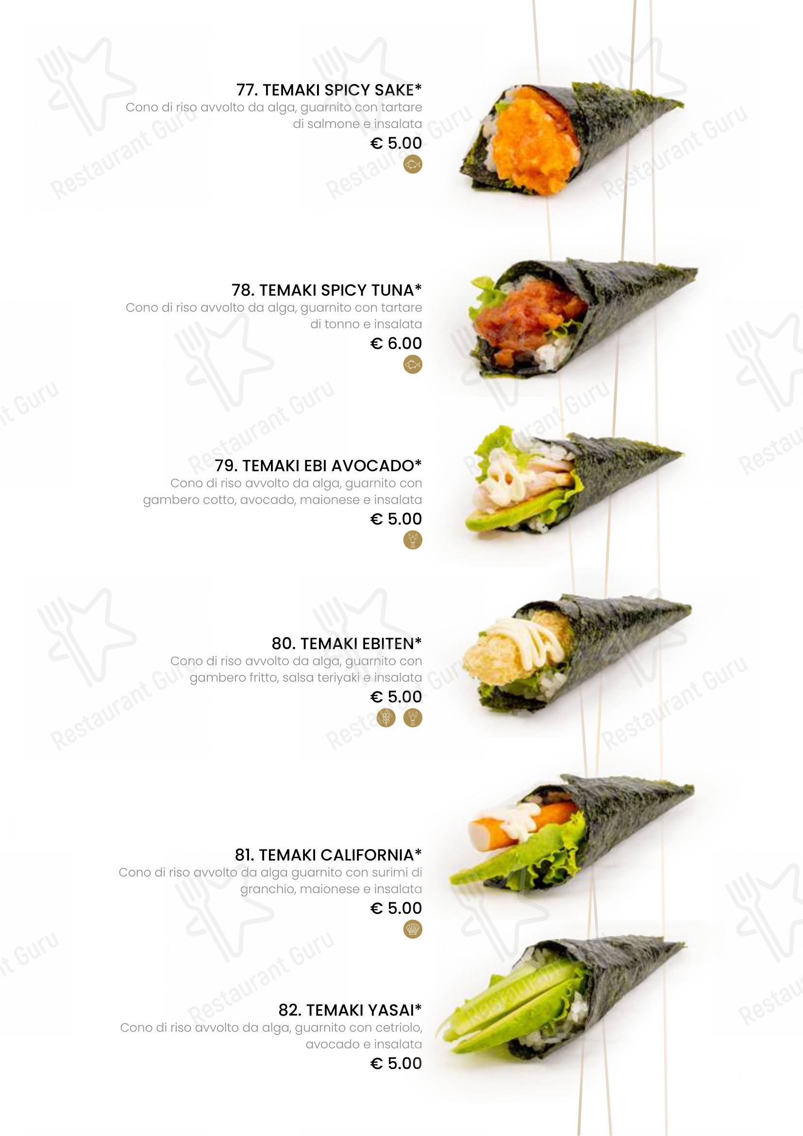 Menu bar per Ristorante Sushi Yami Vercelli in Vercelli