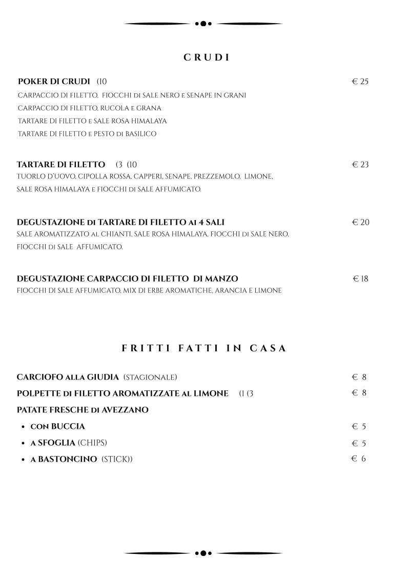 Menu di Vaca Loca 