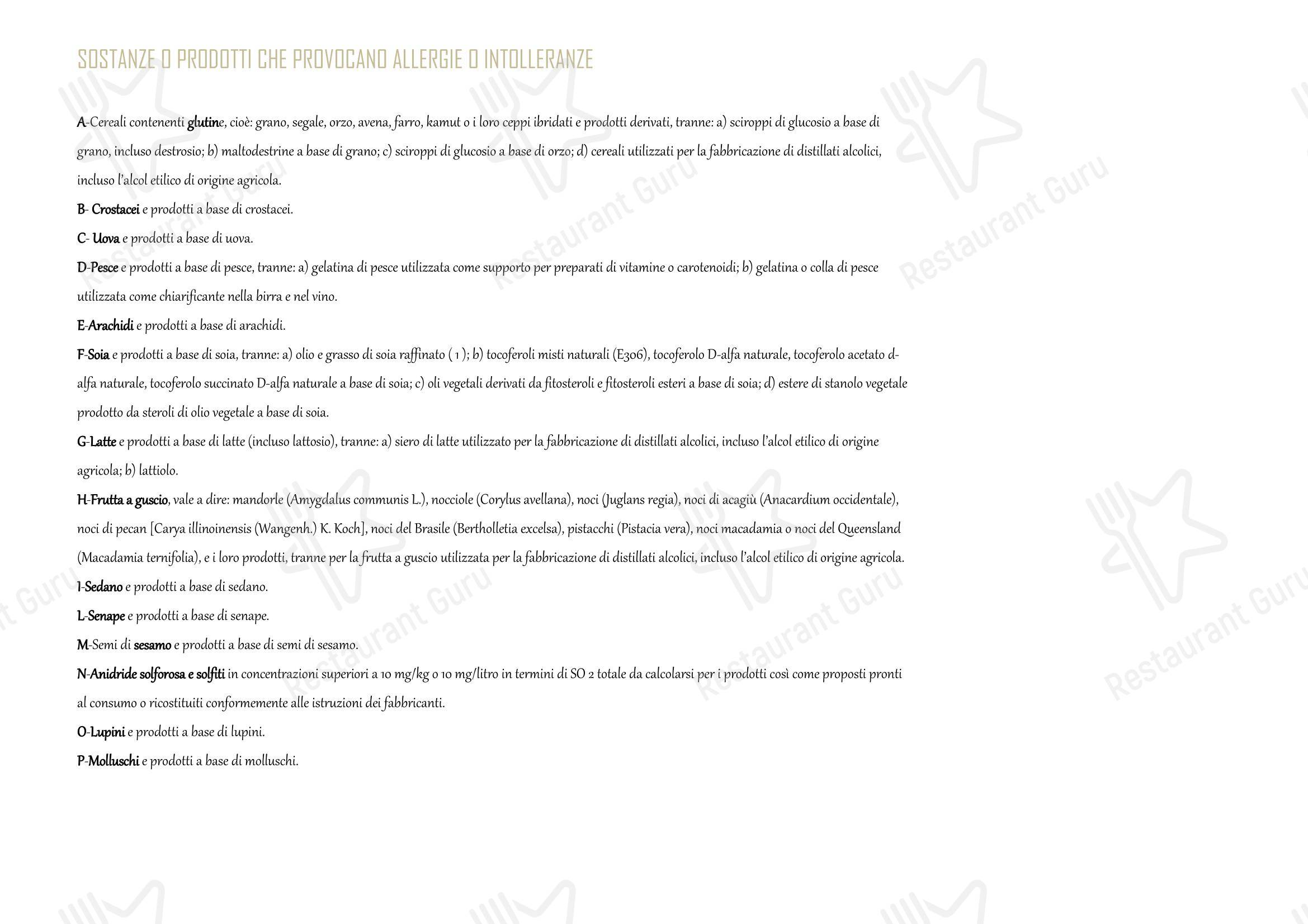 Menu bar per Ristorante da Buso ristorante